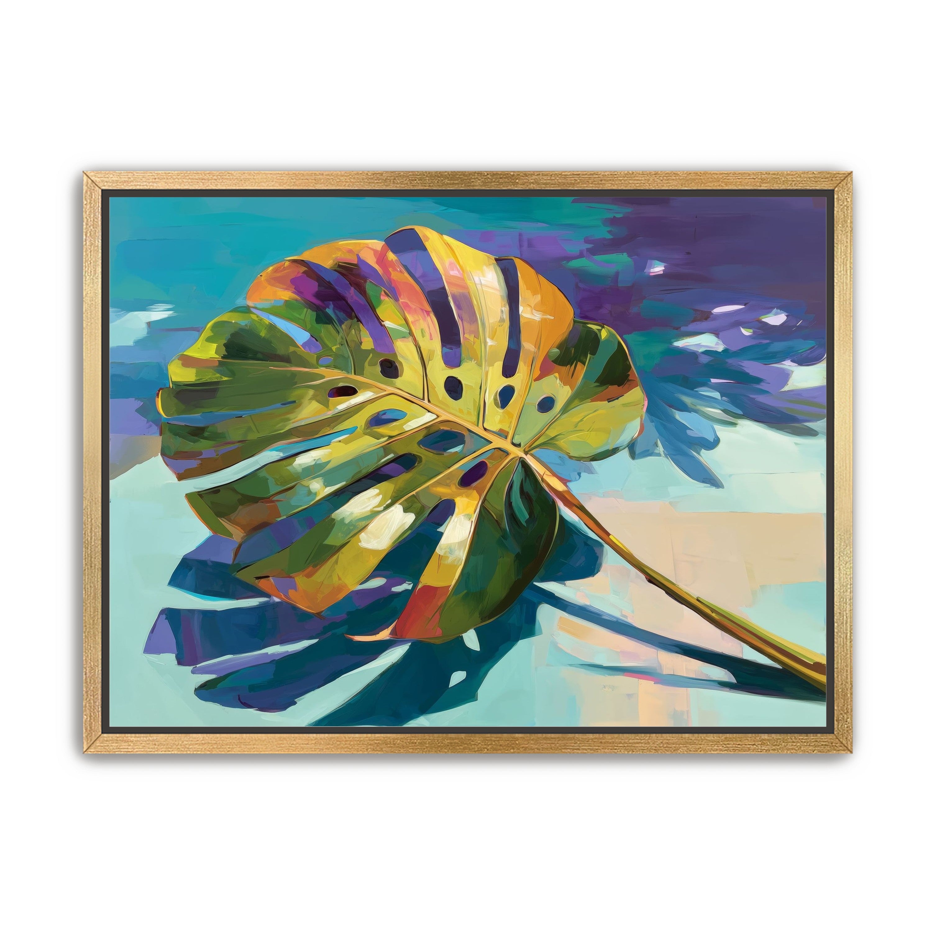 Palm Leaves in Layered Paint