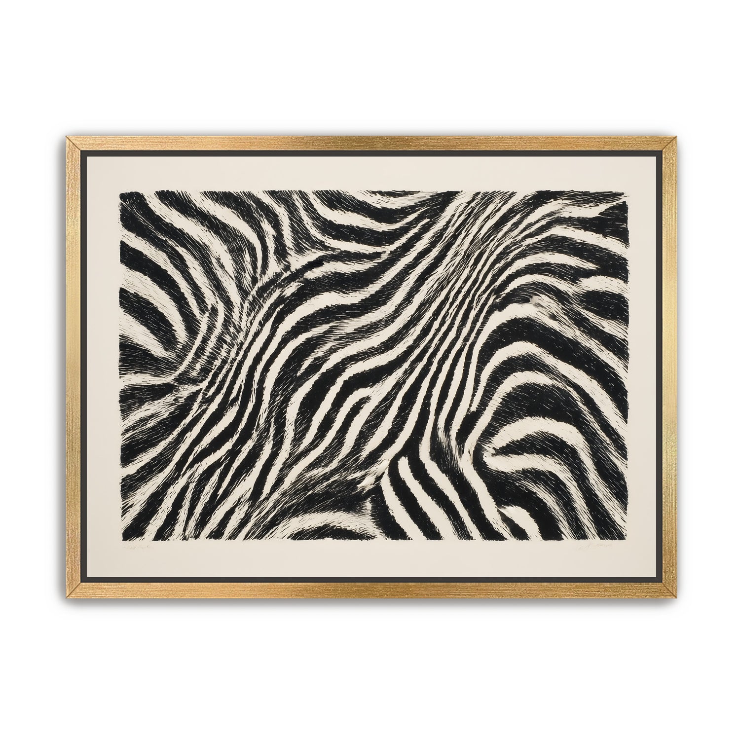 Zebra stripes across the frame