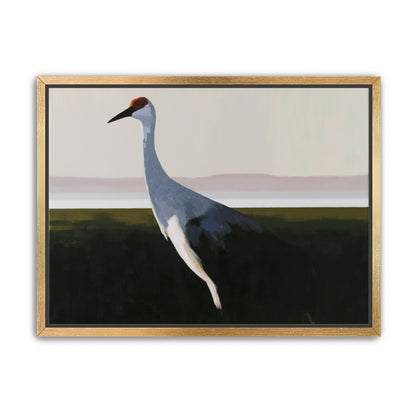 Crane with a red crown