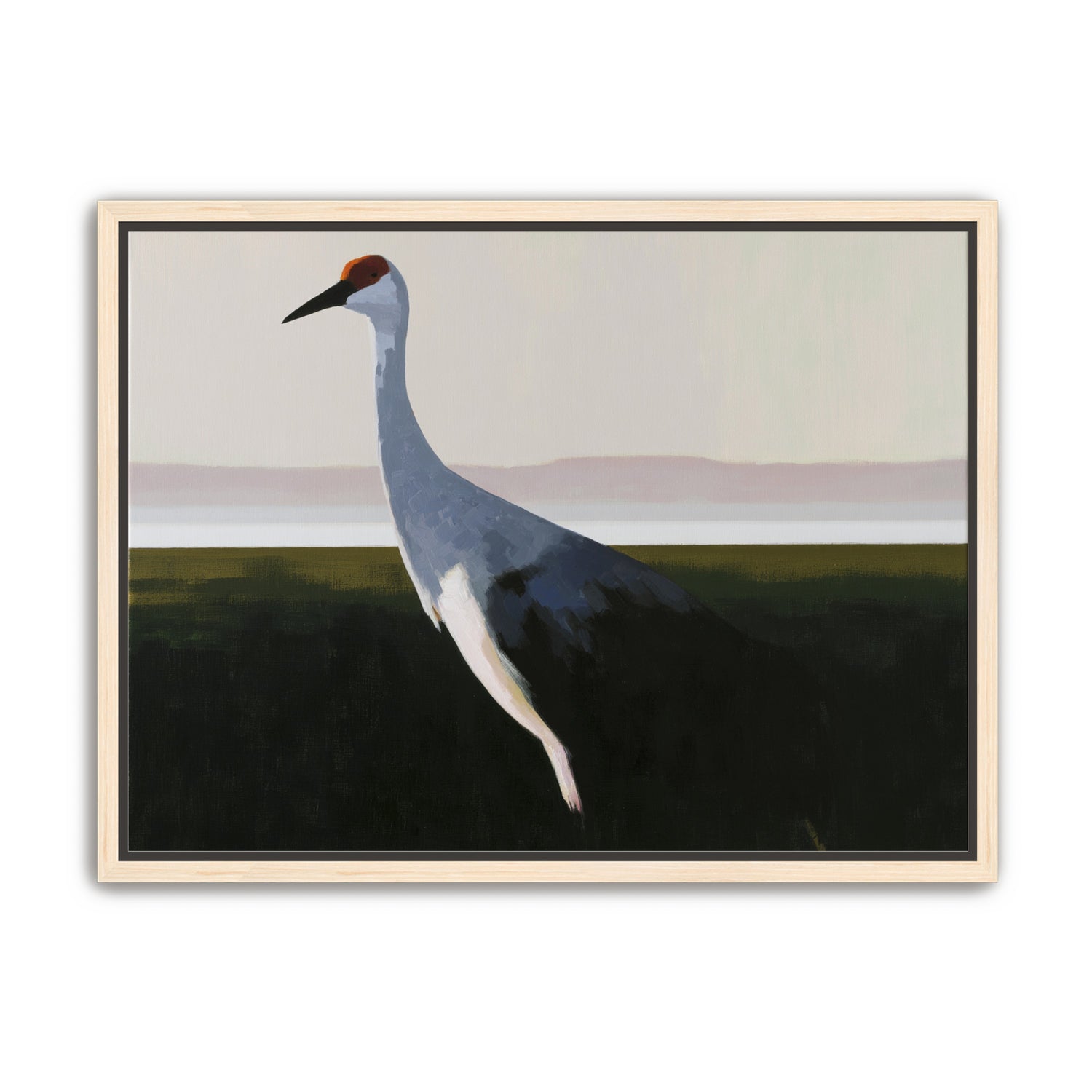 Crane with a red crown