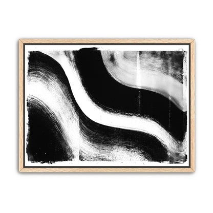 White cut through black