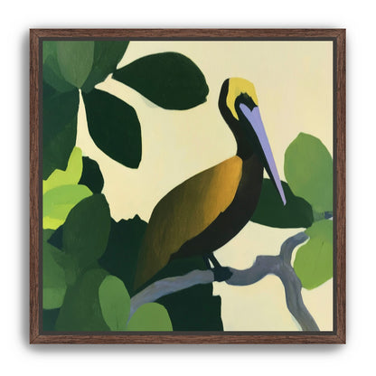 Long beak in green shade