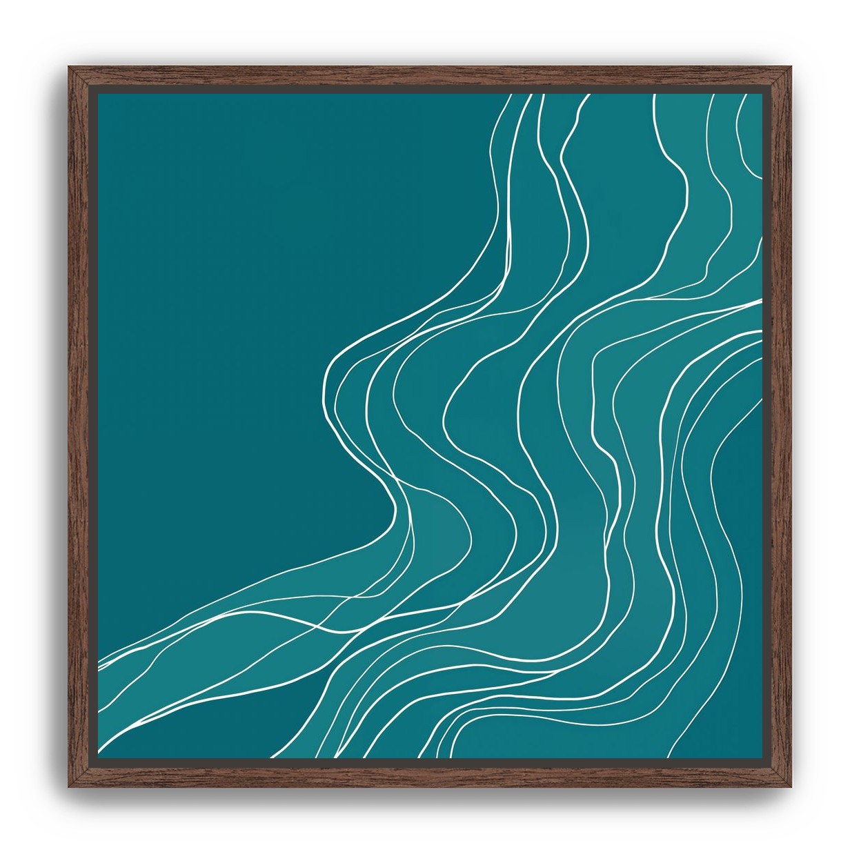 Ink Traced on Teal Surface