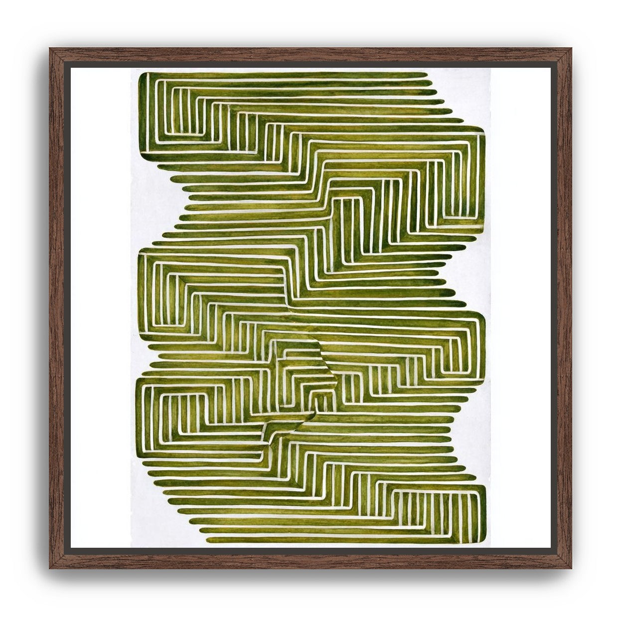 Olive bands in white quiet