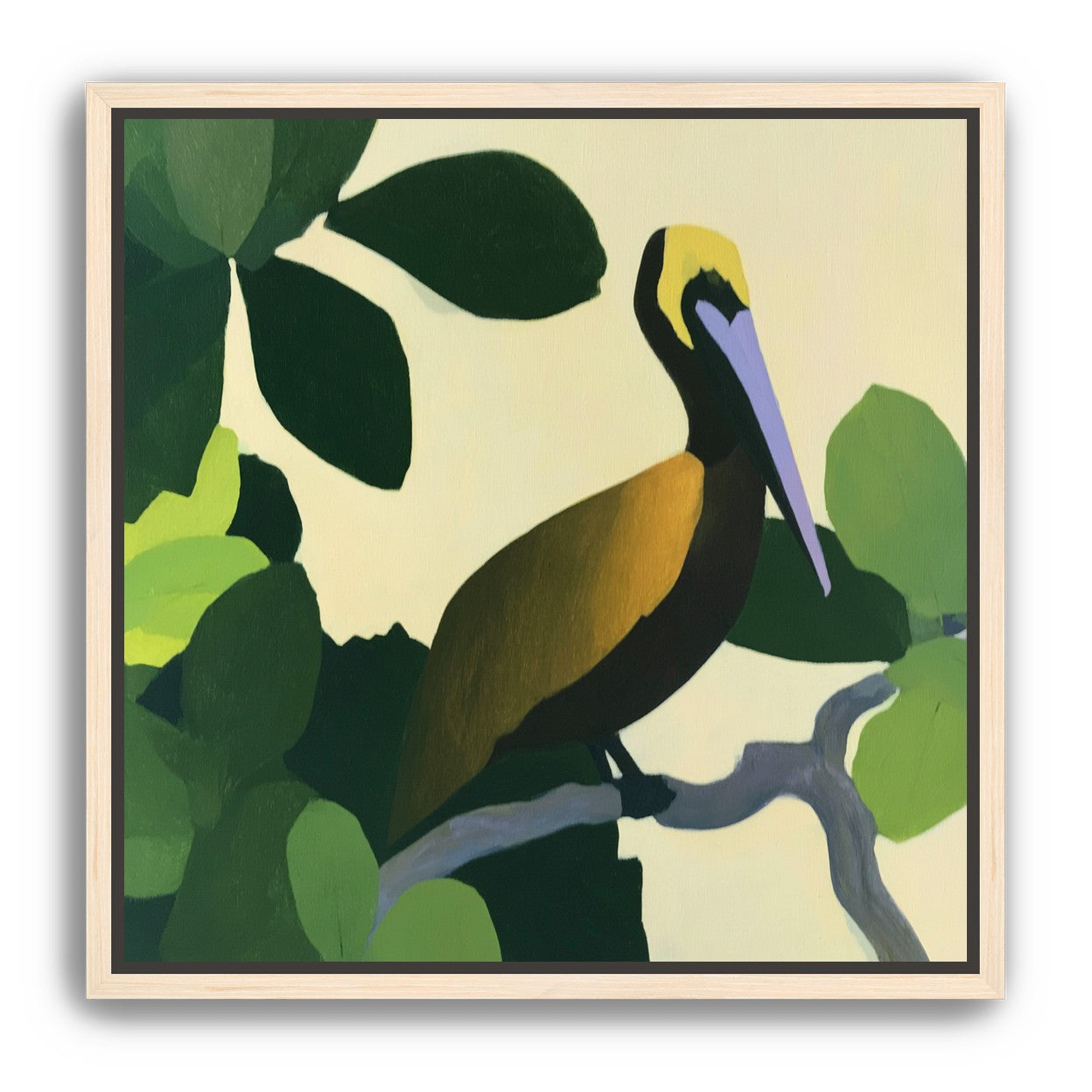 Long beak in green shade