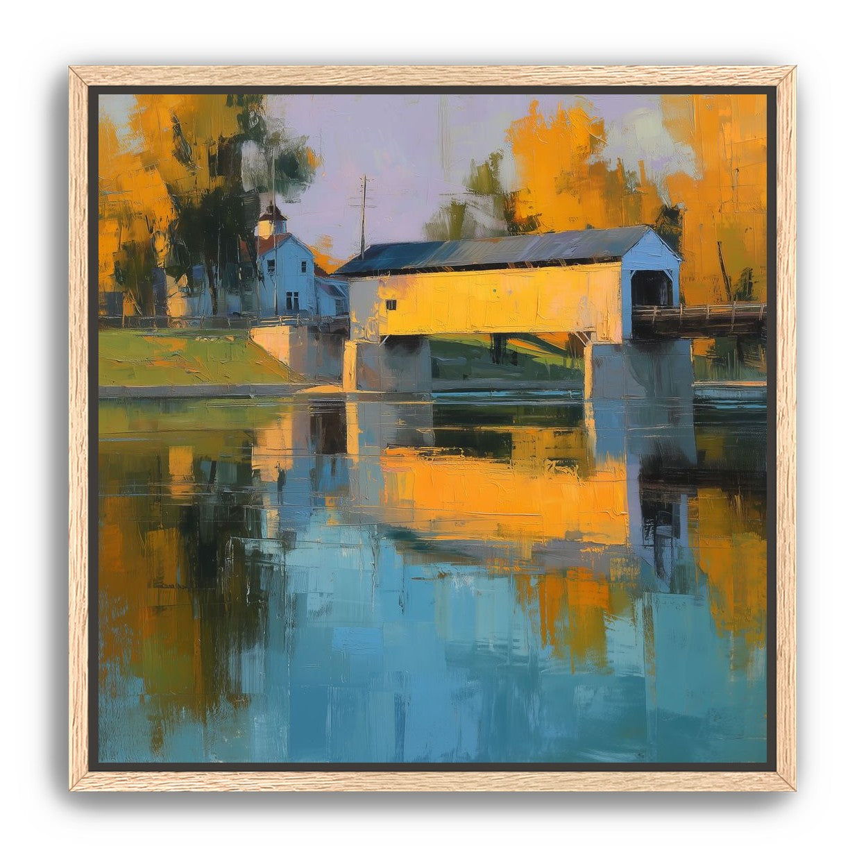 Covered Bridge In Fall