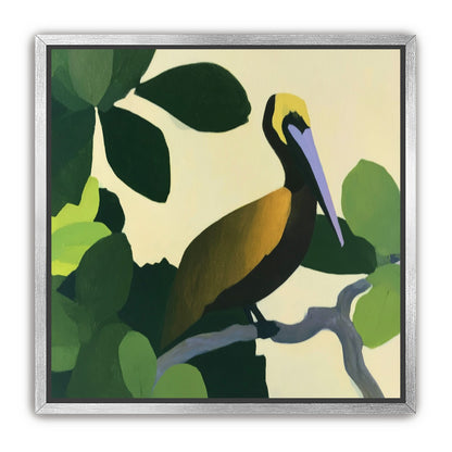 Long beak in green shade