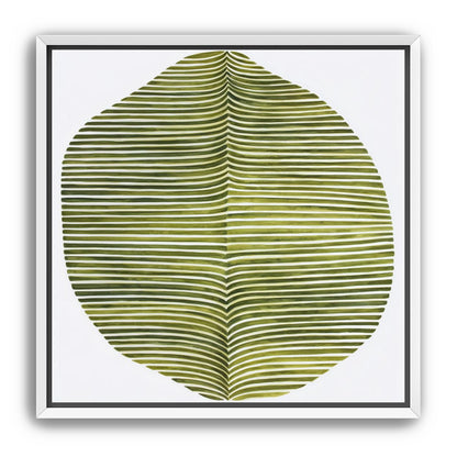 Dark green stripes crease inward