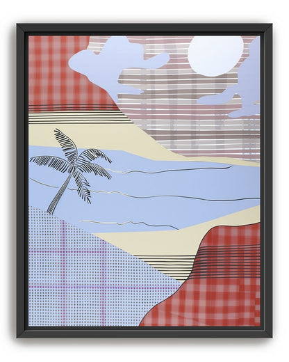 Striped sky over the beach