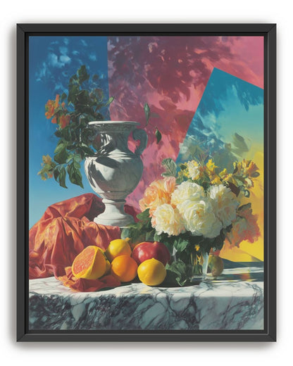 Urn and roses in hard light