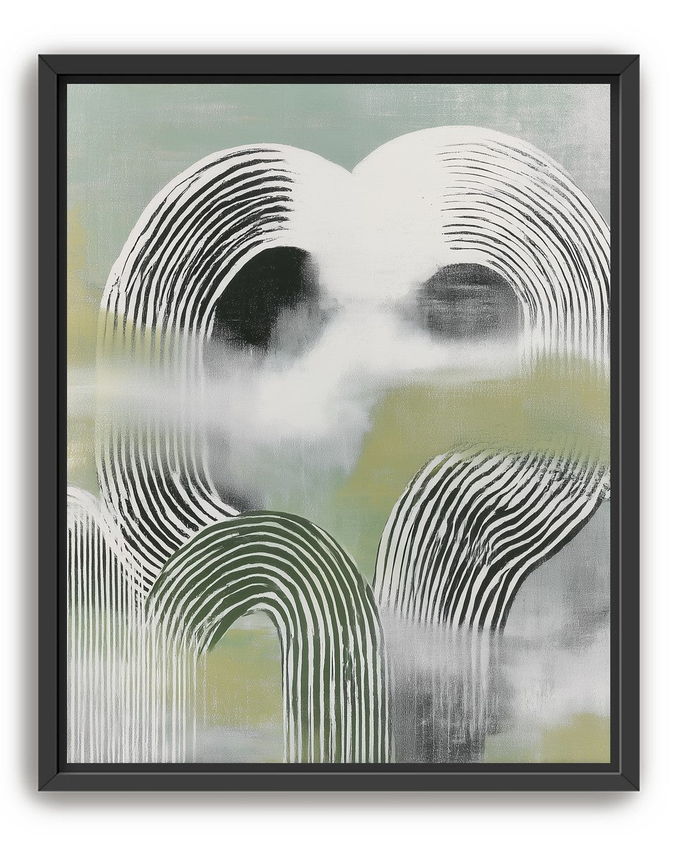 Black arcs in green haze