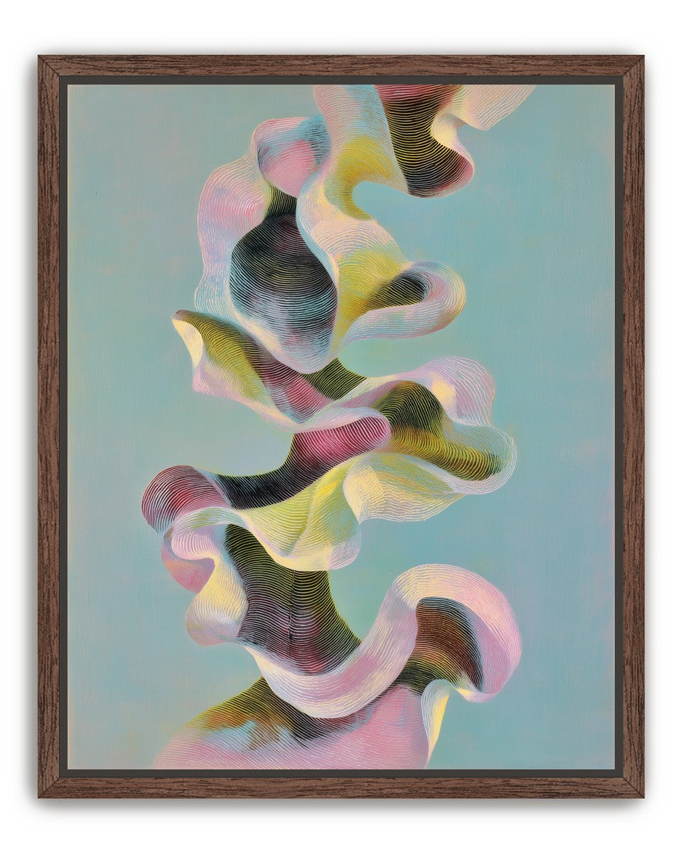 Folded ribbons in suspension