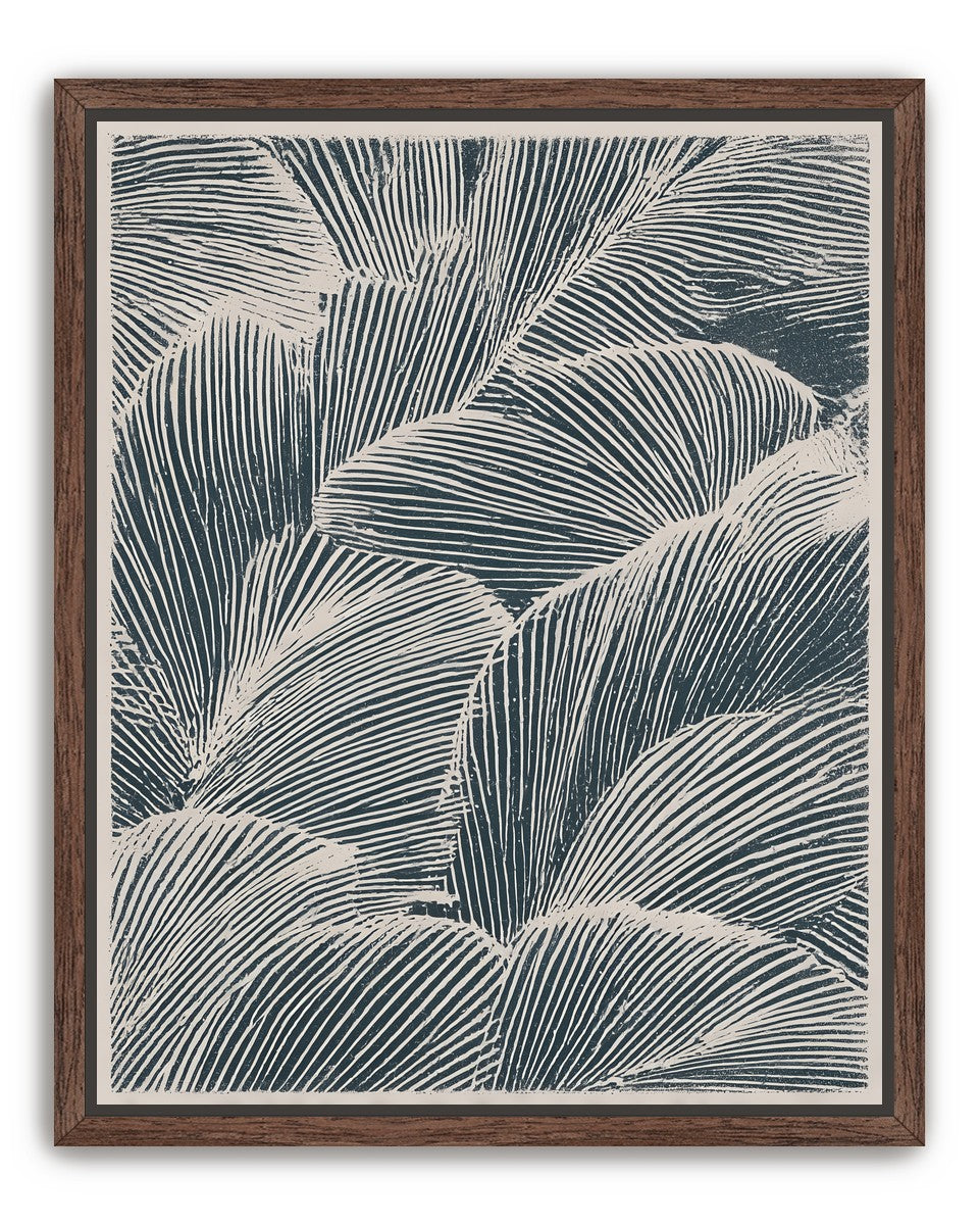 Palm fronds pressed together