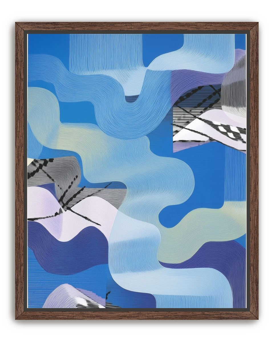 Waves within blue blocks