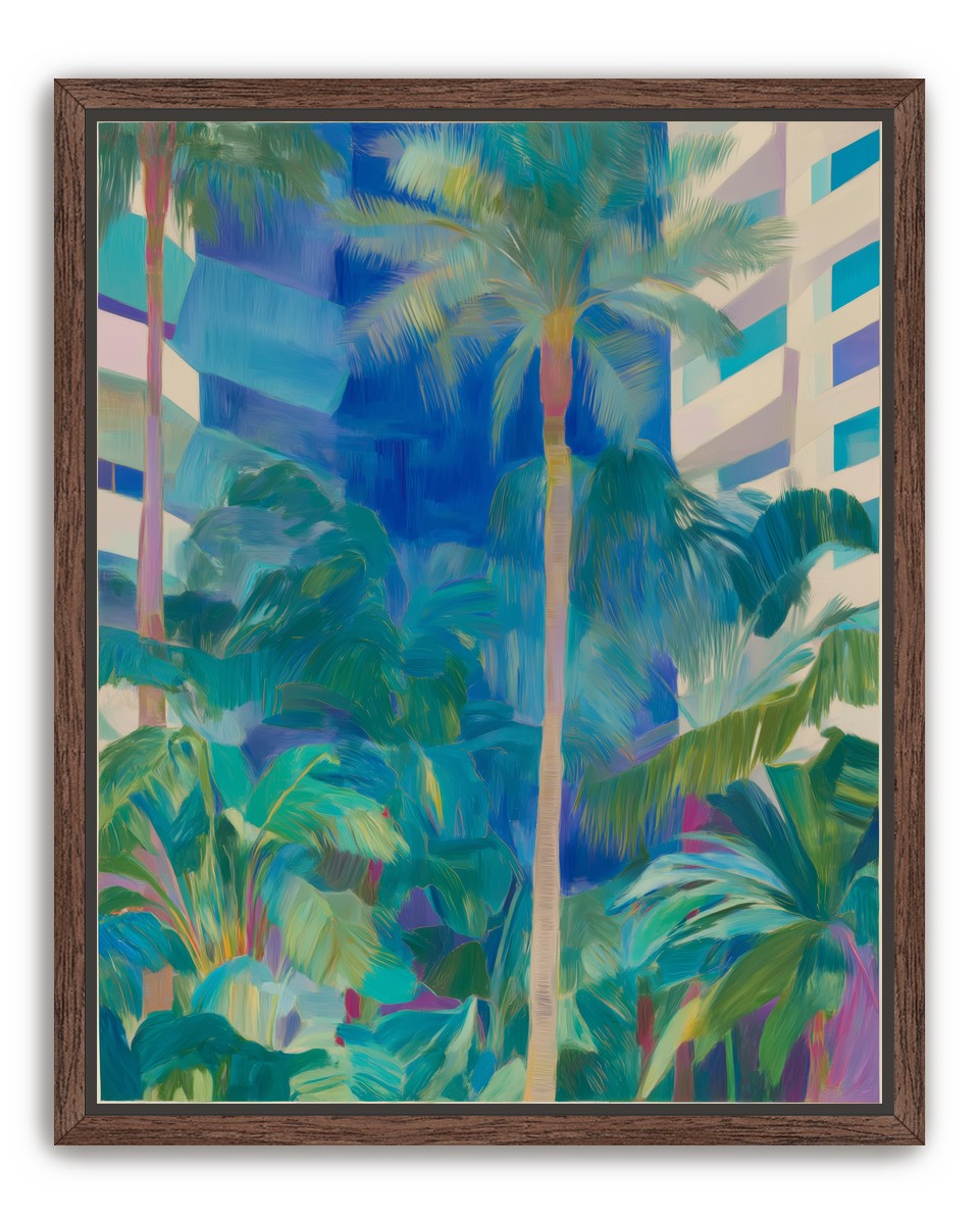 Palm shade between towers