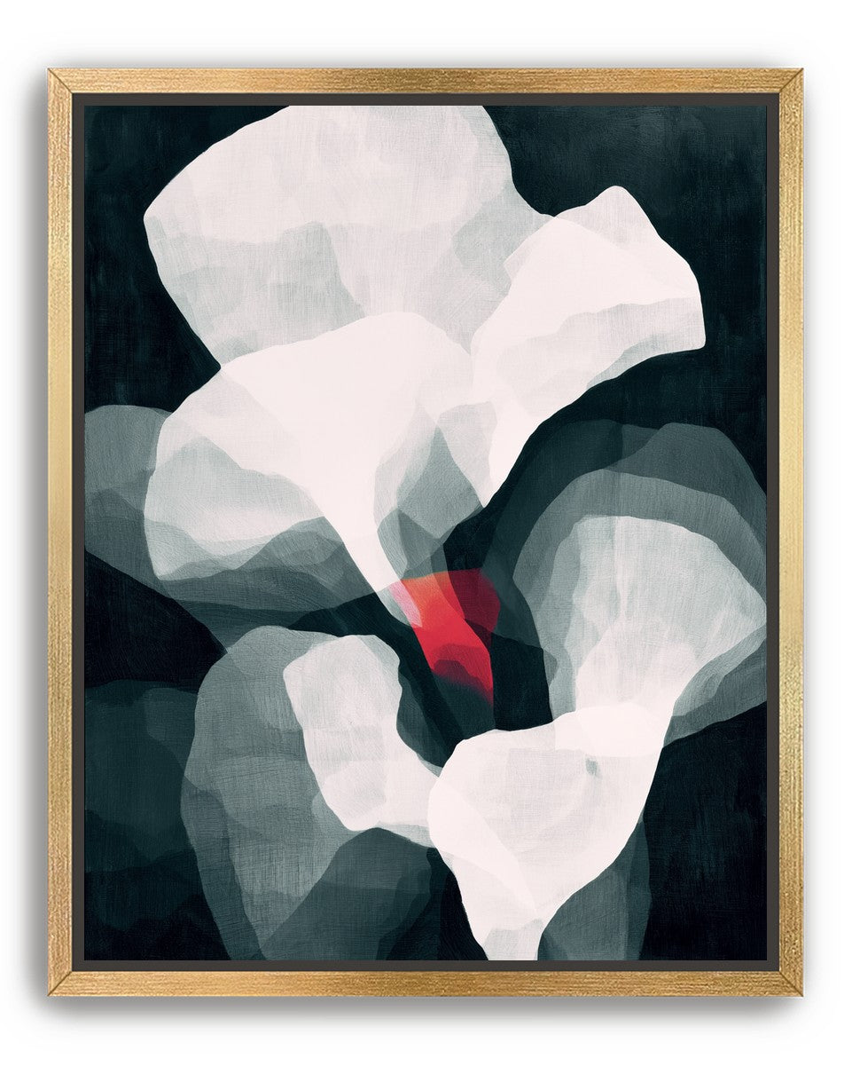 Red wedge among pale layers
