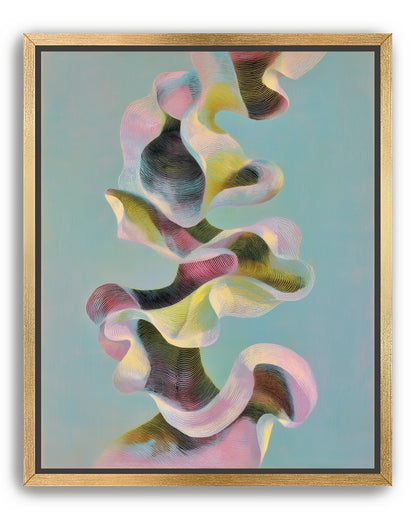 Folded ribbons in suspension