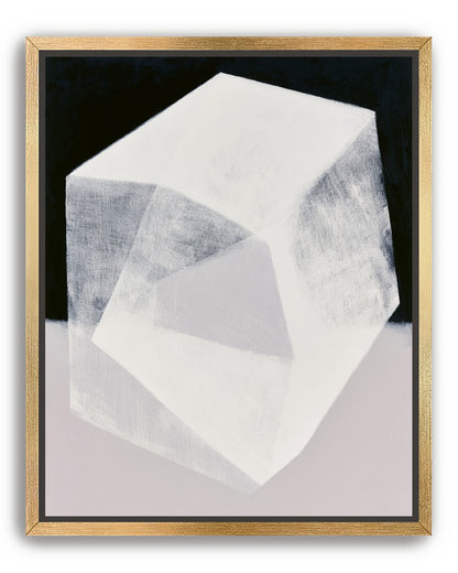 Milkwhite facets in deep black