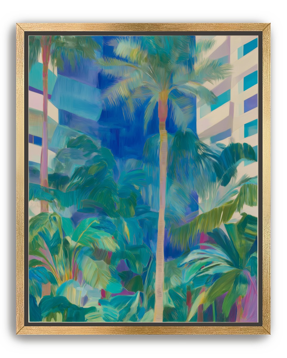 Palm shade between towers