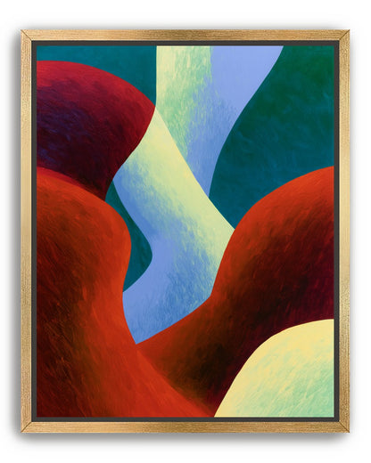 Curved bands in thick paint
