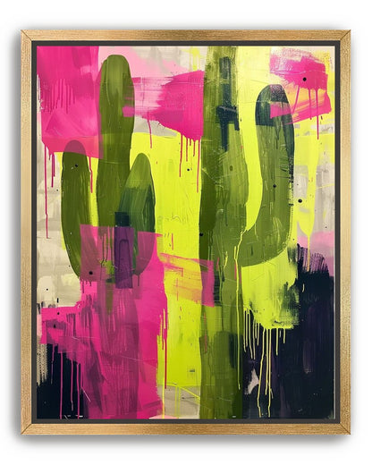Dark columns within neon wash