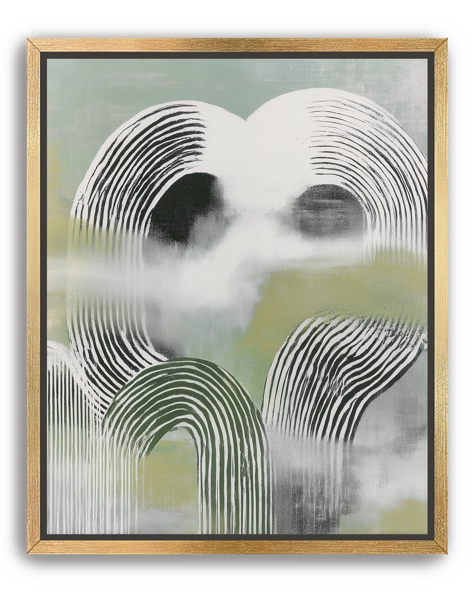 Black arcs in green haze