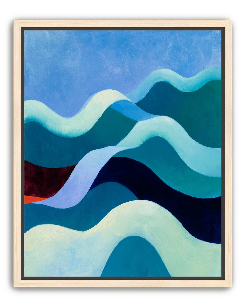 Pale bands across deep blue