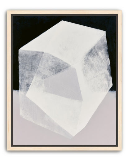 Milkwhite facets in deep black
