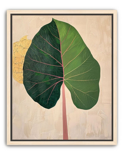 Split green leaf portrait