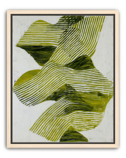 Olive stripes across white