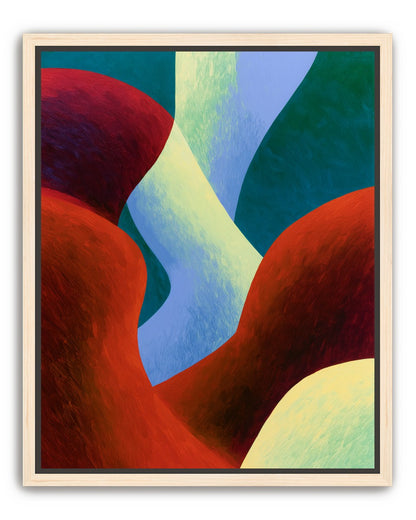 Curved bands in thick paint