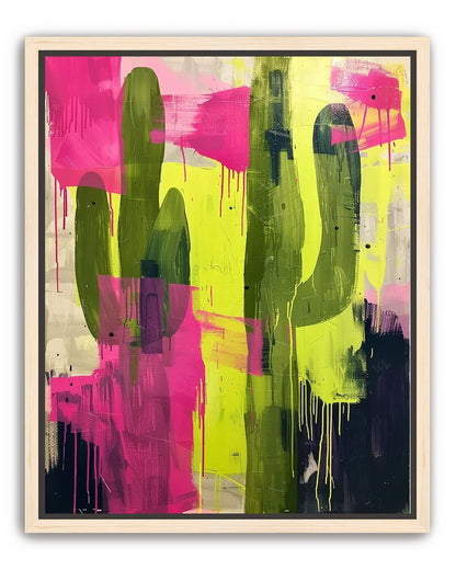 Dark columns within neon wash
