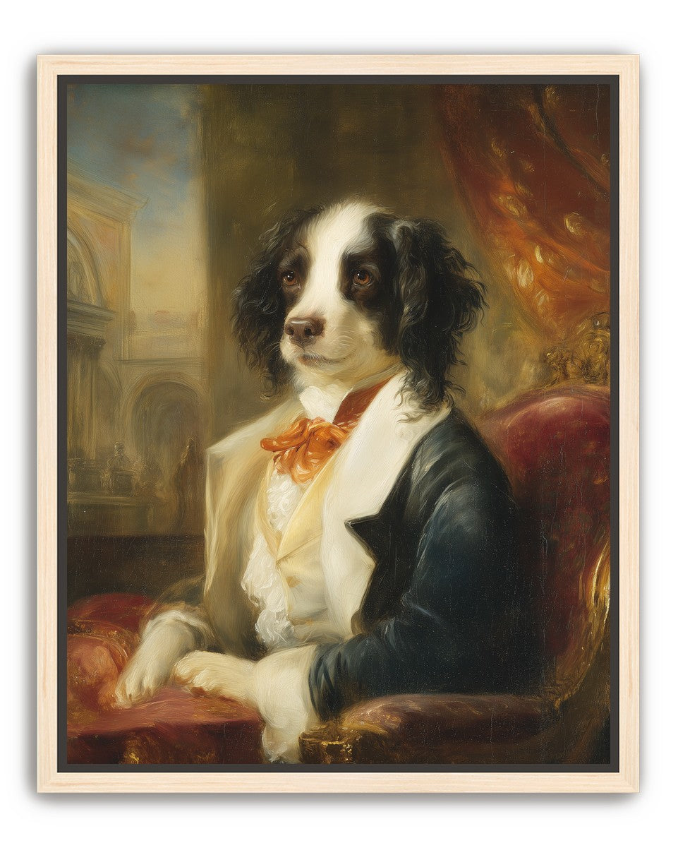 Orange bow on red velvet
