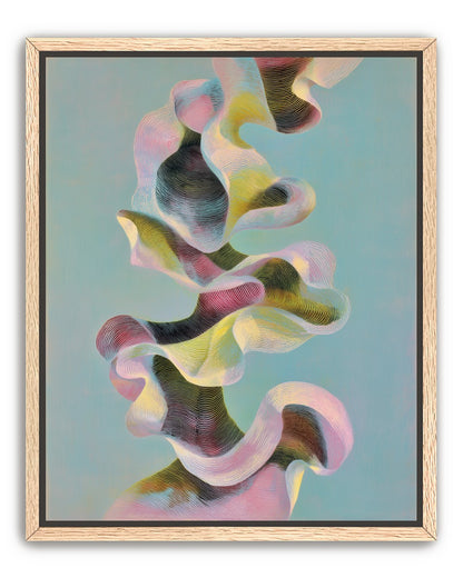 Folded ribbons in suspension