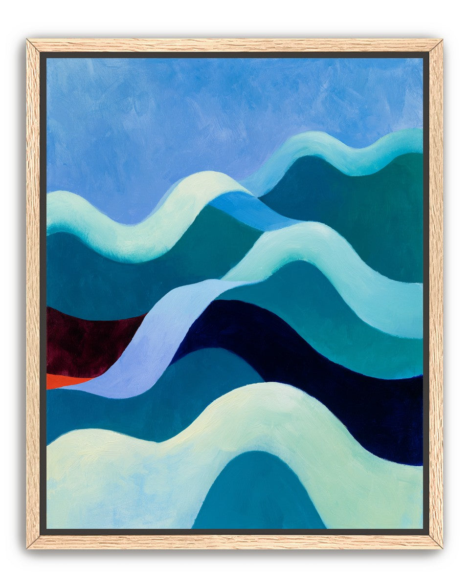 Pale bands across deep blue