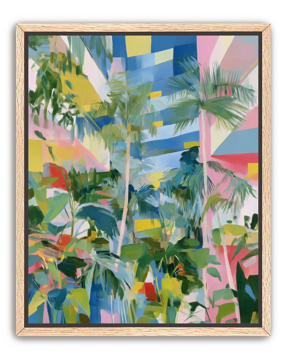 Palm shadows on color fields