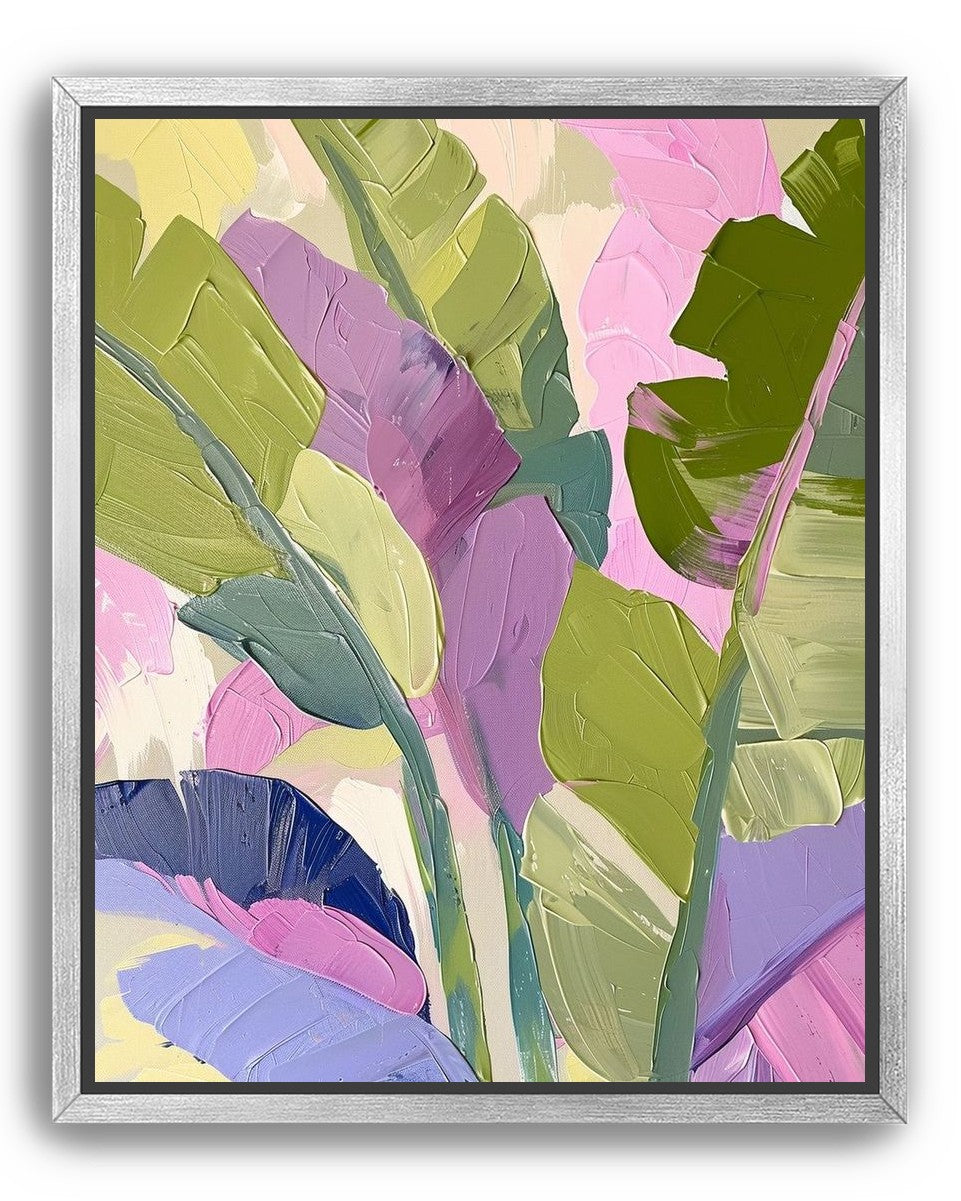 Layered palette knife paint