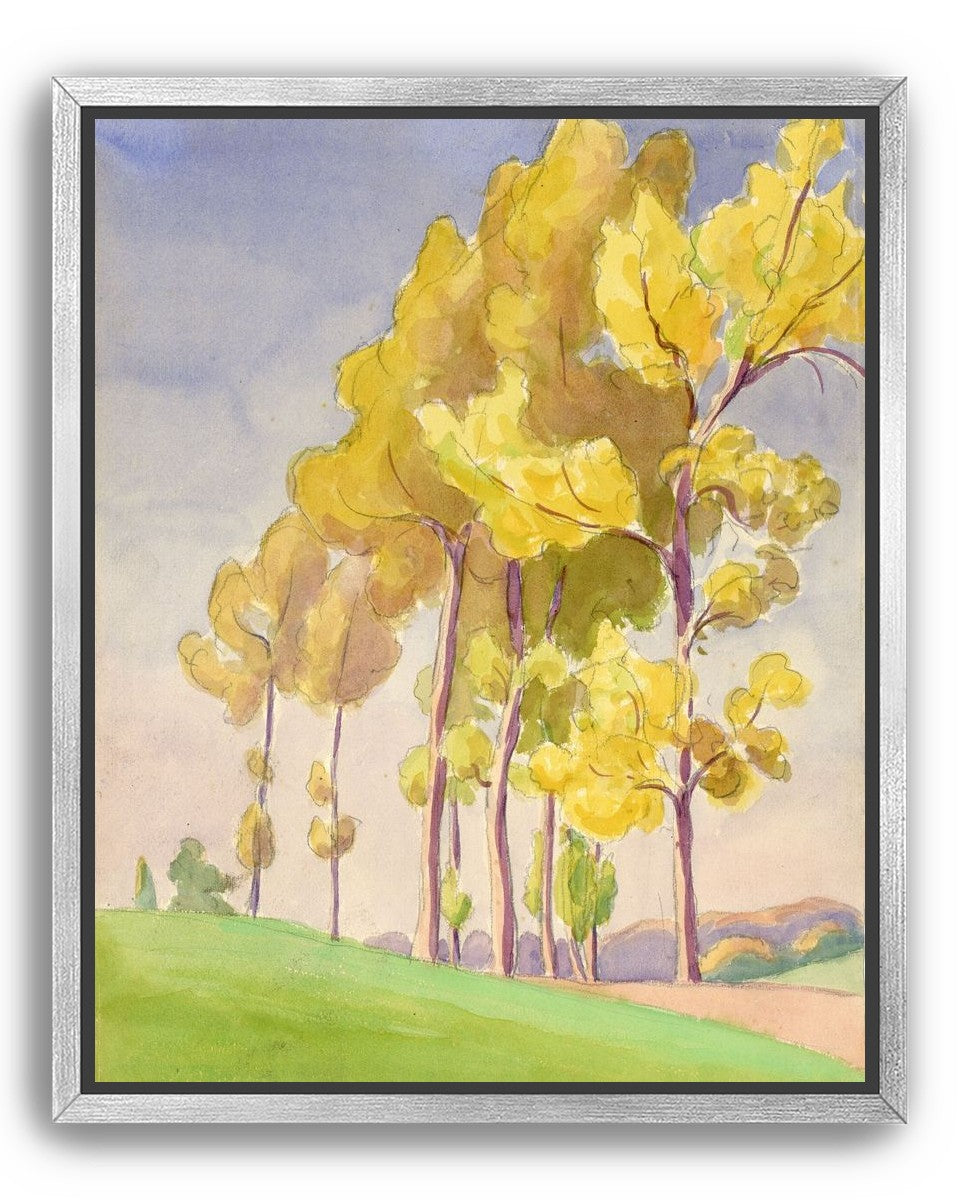 Yellow crowns on the hill