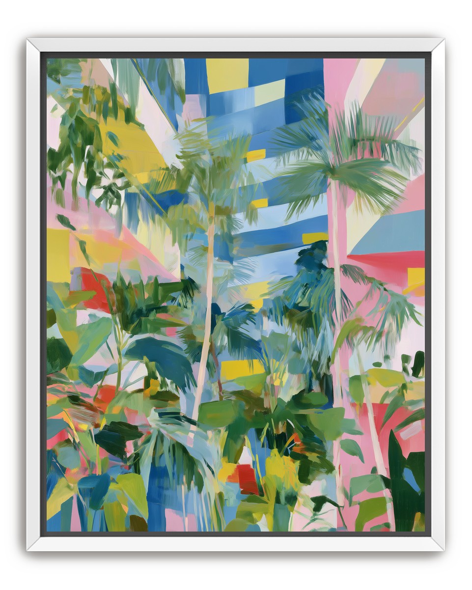 Palm shadows on color fields