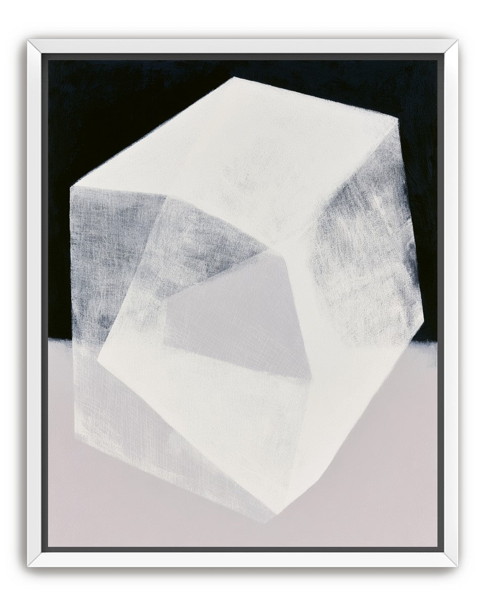 Milkwhite facets in deep black