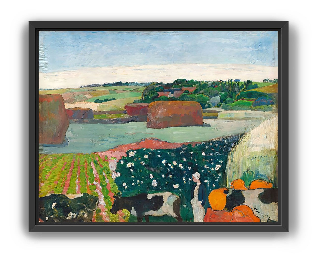 Haystacks in Brittany by Gauguin