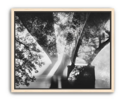 Steel Bridge Over a Slow River in Sunlight
