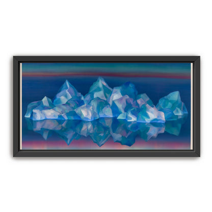 Icebergs in banded twilight