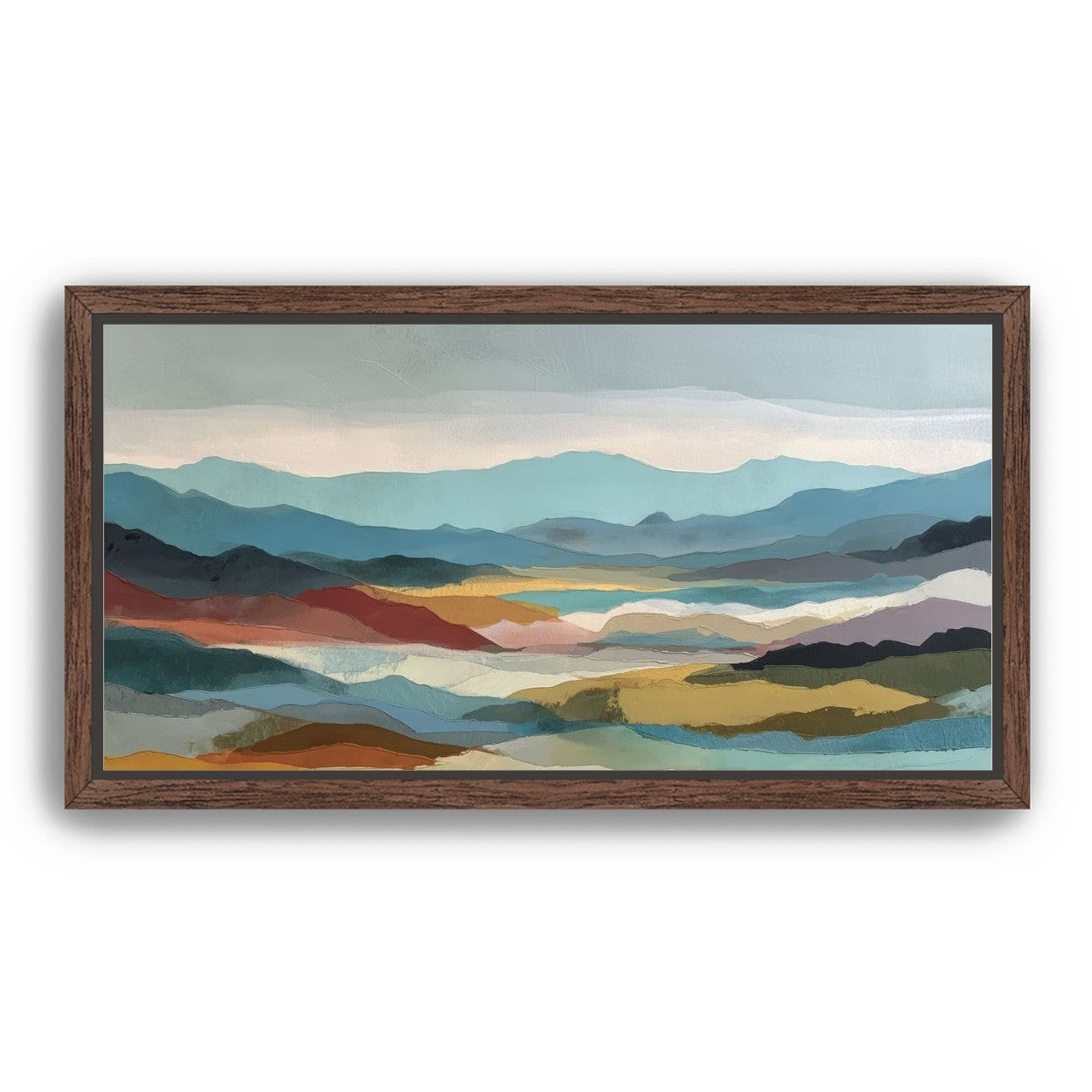 Layered Hills in Cool Bands