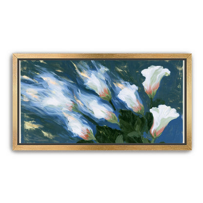 Blue wind through white lilies