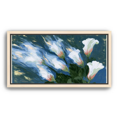 Blue wind through white lilies