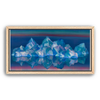 Icebergs in banded twilight