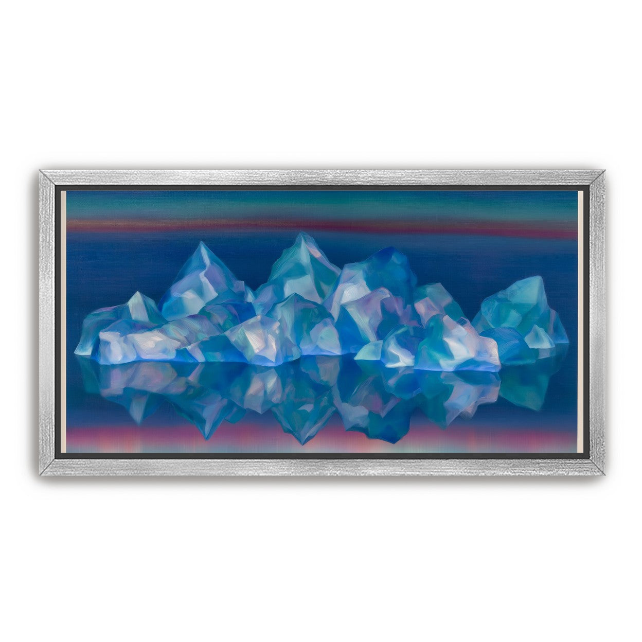 Icebergs in banded twilight