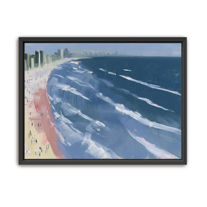 White surf on blue water