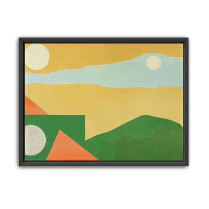 Two suns in yellow sky
